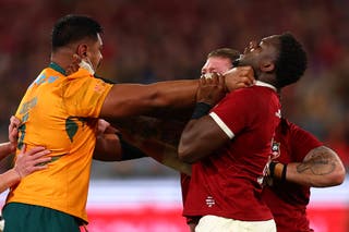 Australia and the Lions tussle again